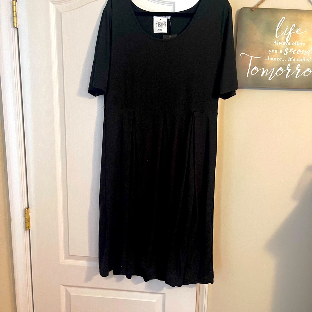 Black knee length dress